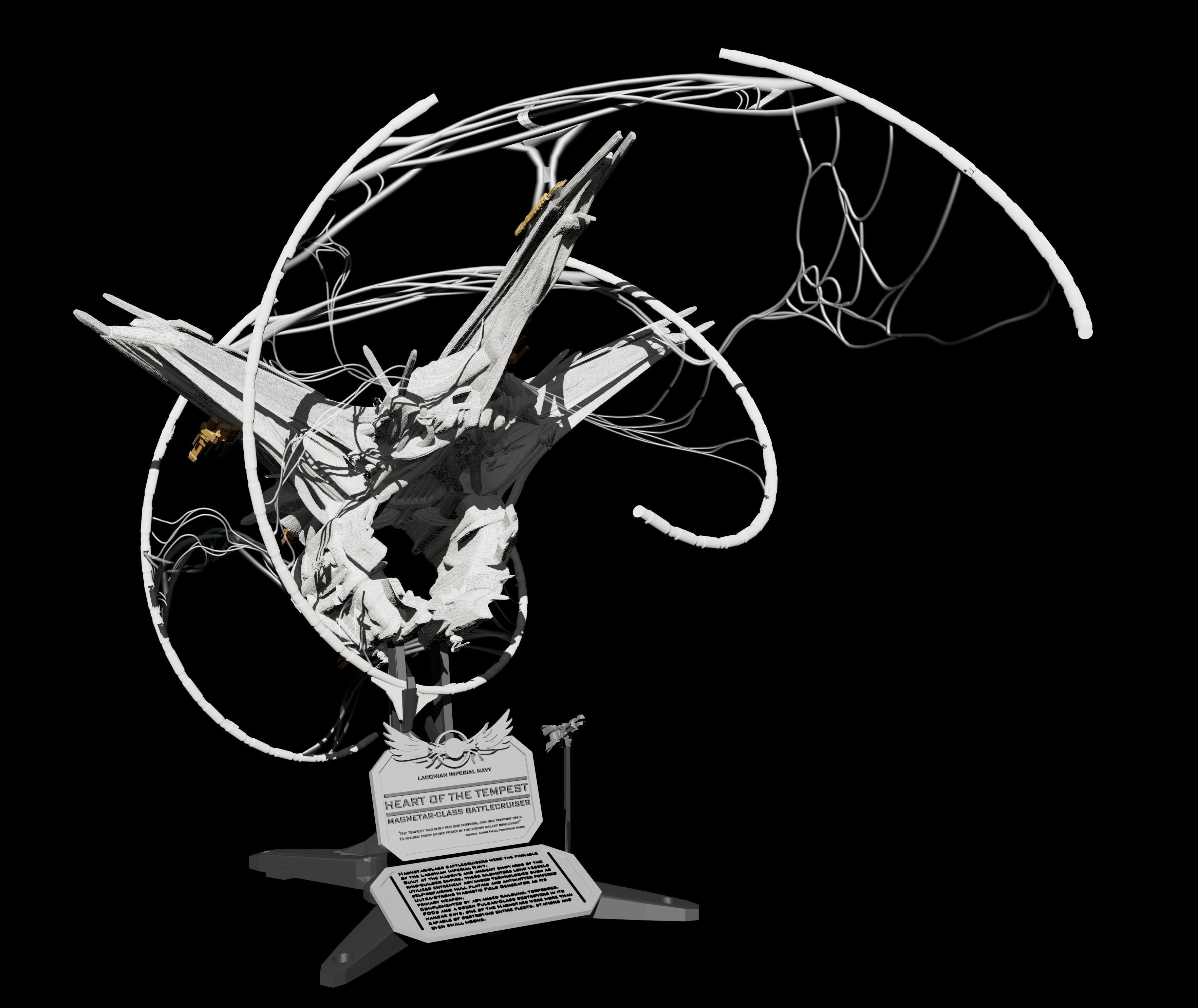 Expanse Magnetar Class Battlecruiser 3D print model_5