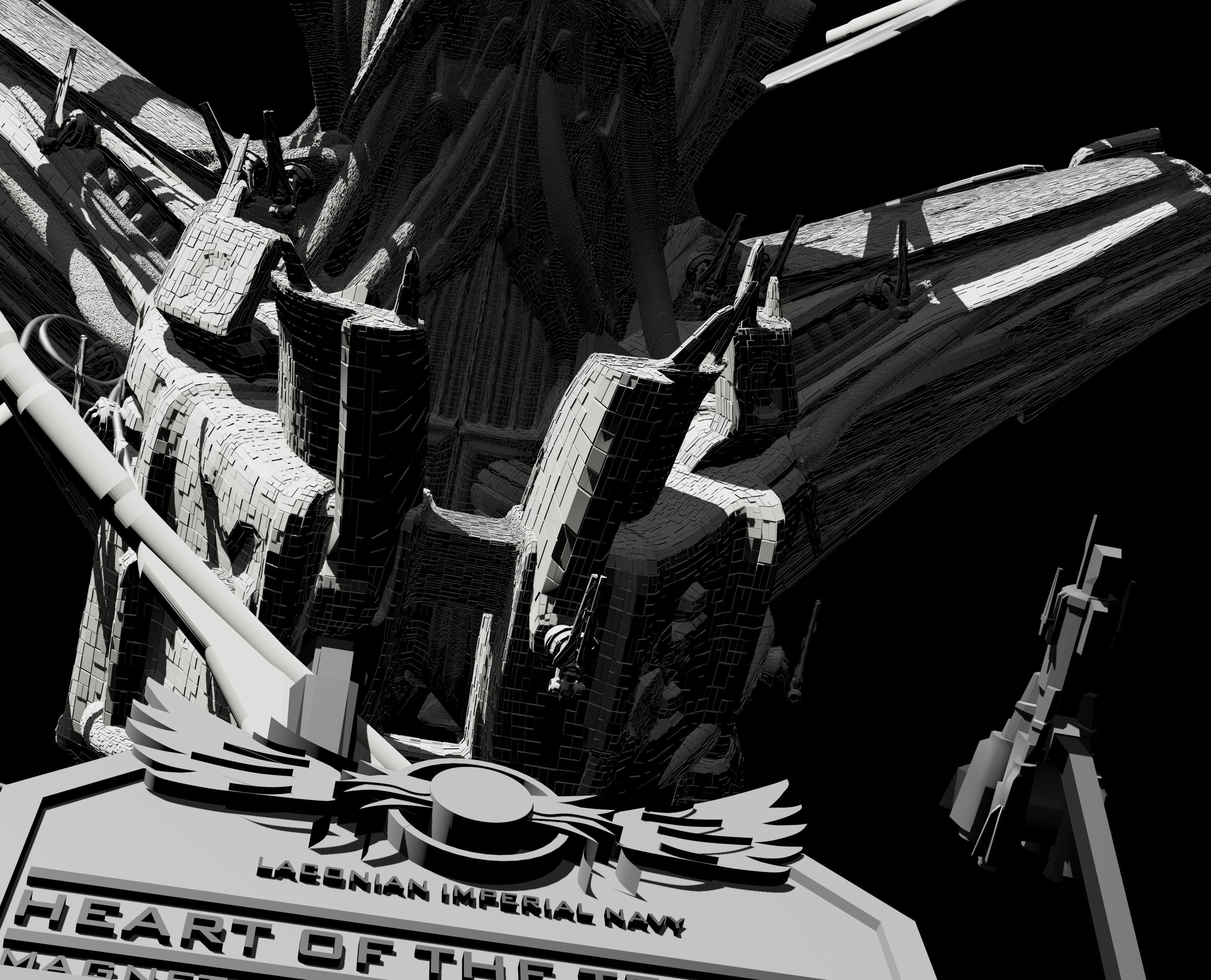 Expanse Magnetar Class Battlecruiser 3D print model_7