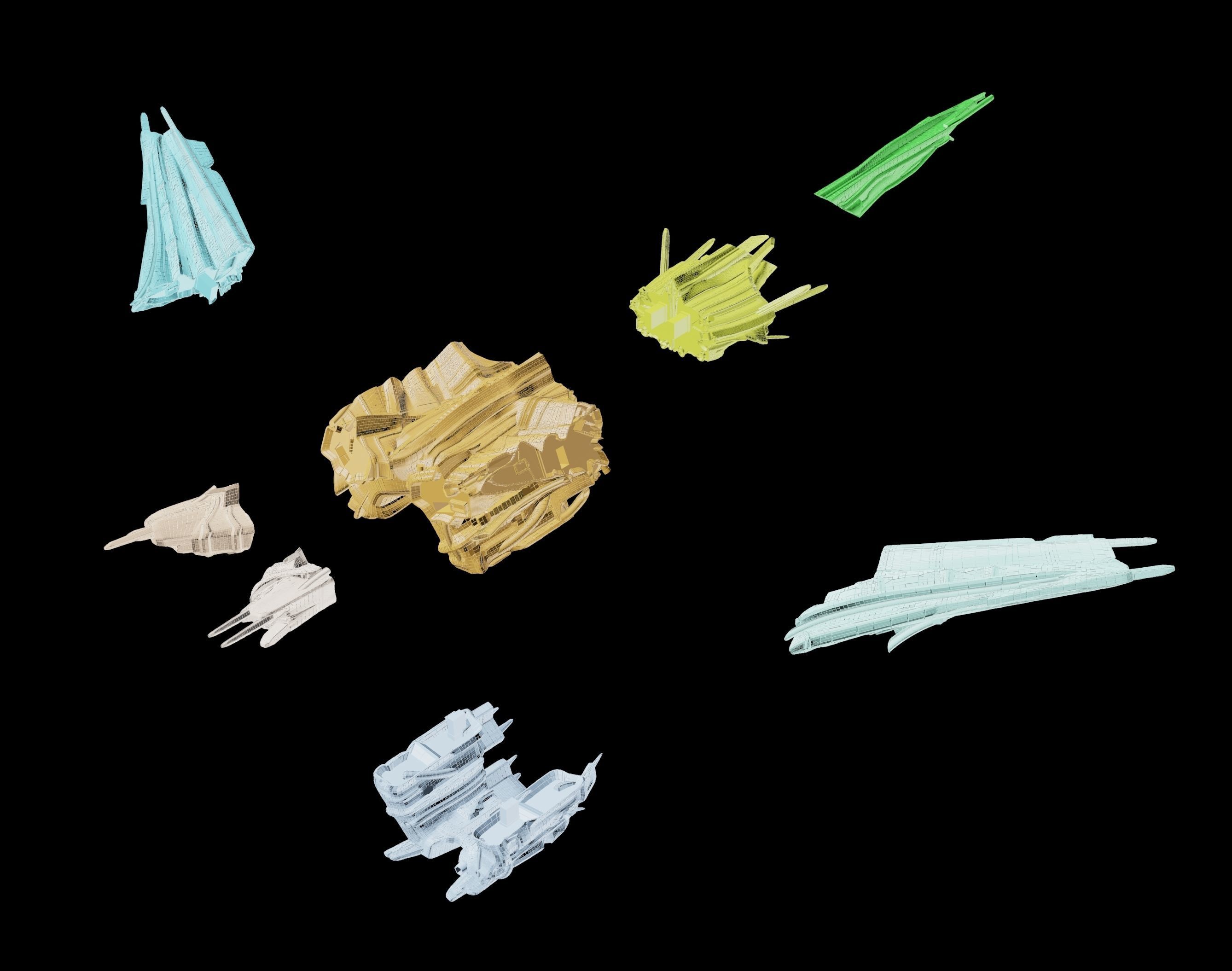 Expanse Magnetar Class Battlecruiser 3D print model_10
