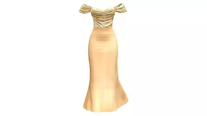 Off Shoulder Mermaid Tail Gown