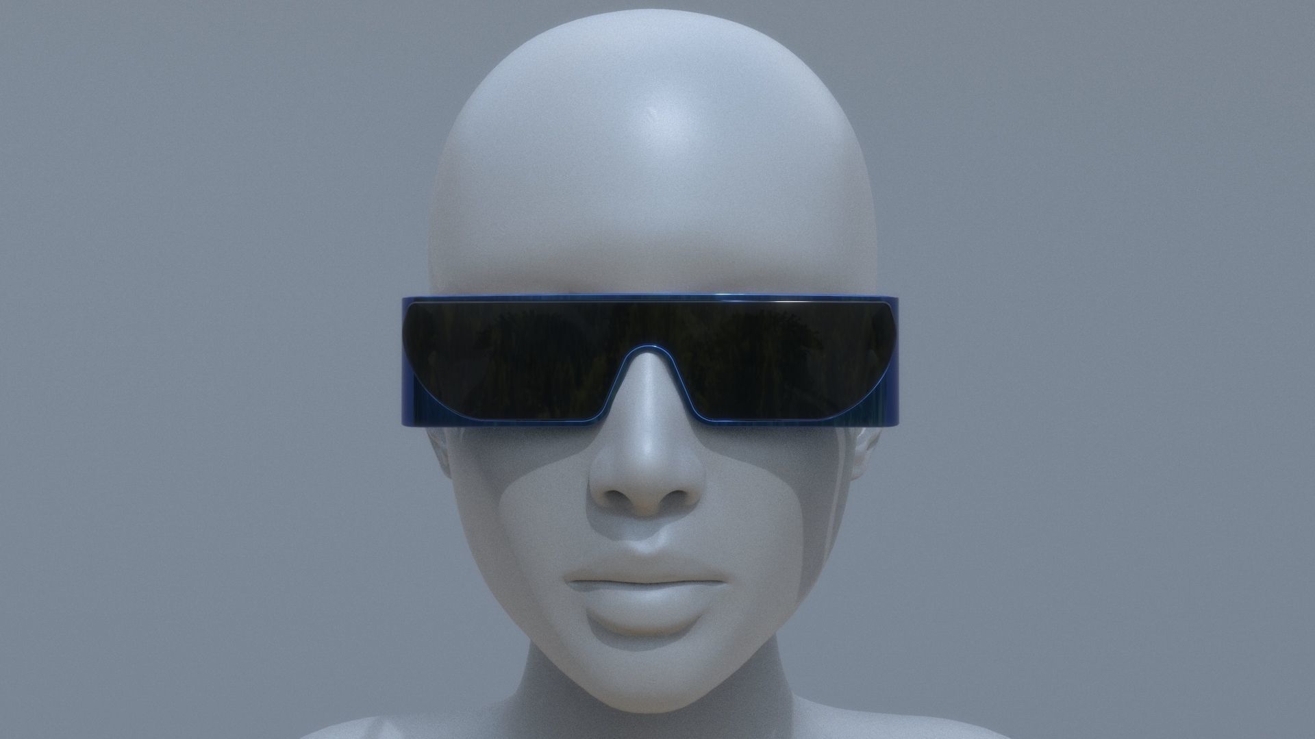 Fashion sci fi sun glasses DIOR x RIHANNA 3D model_3