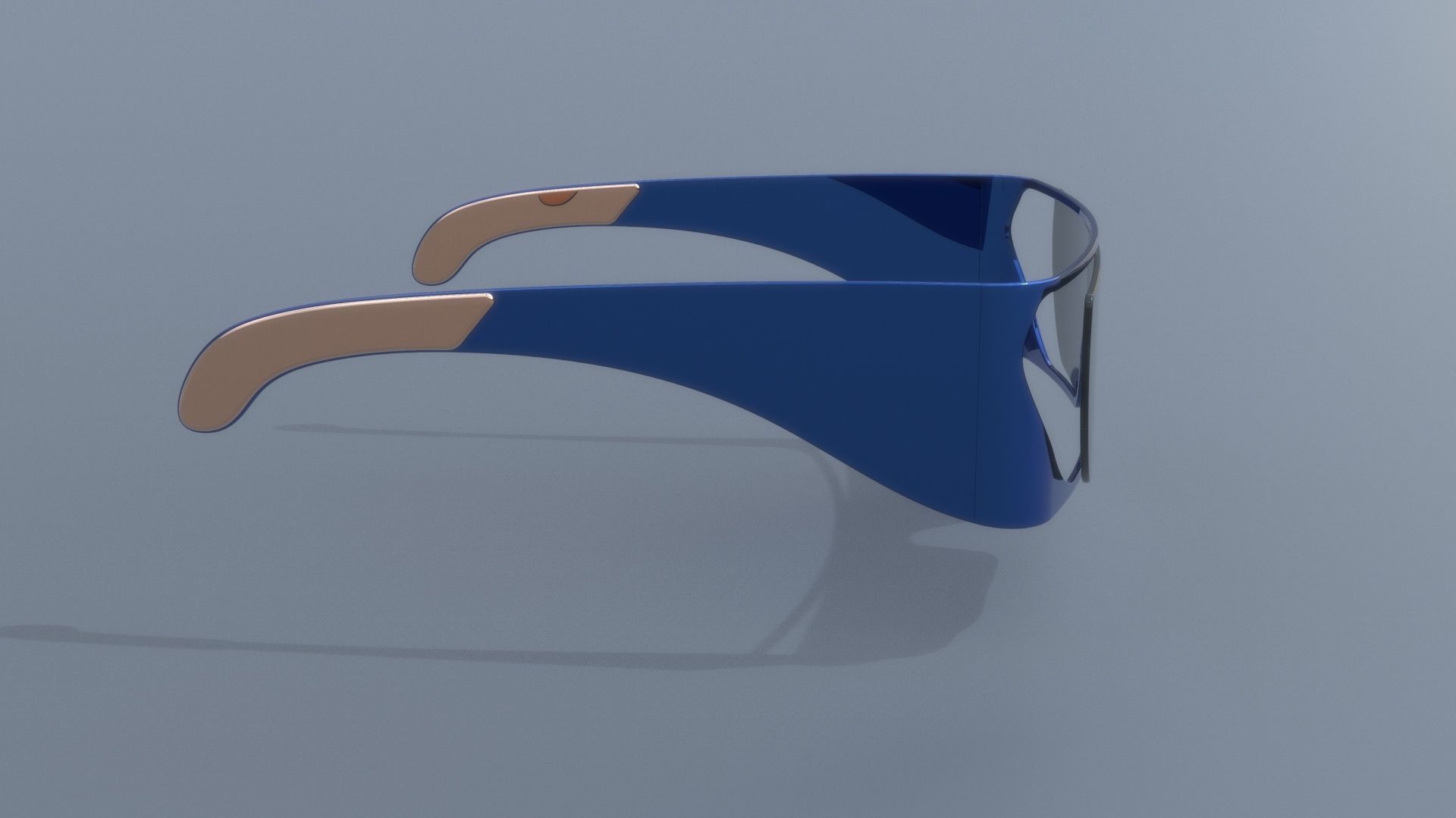 Fashion sci fi sun glasses DIOR x RIHANNA 3D model_7
