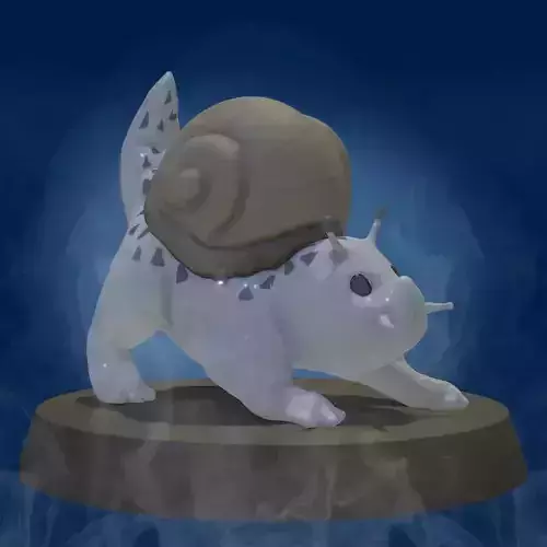 Puppysnails statue with snail
