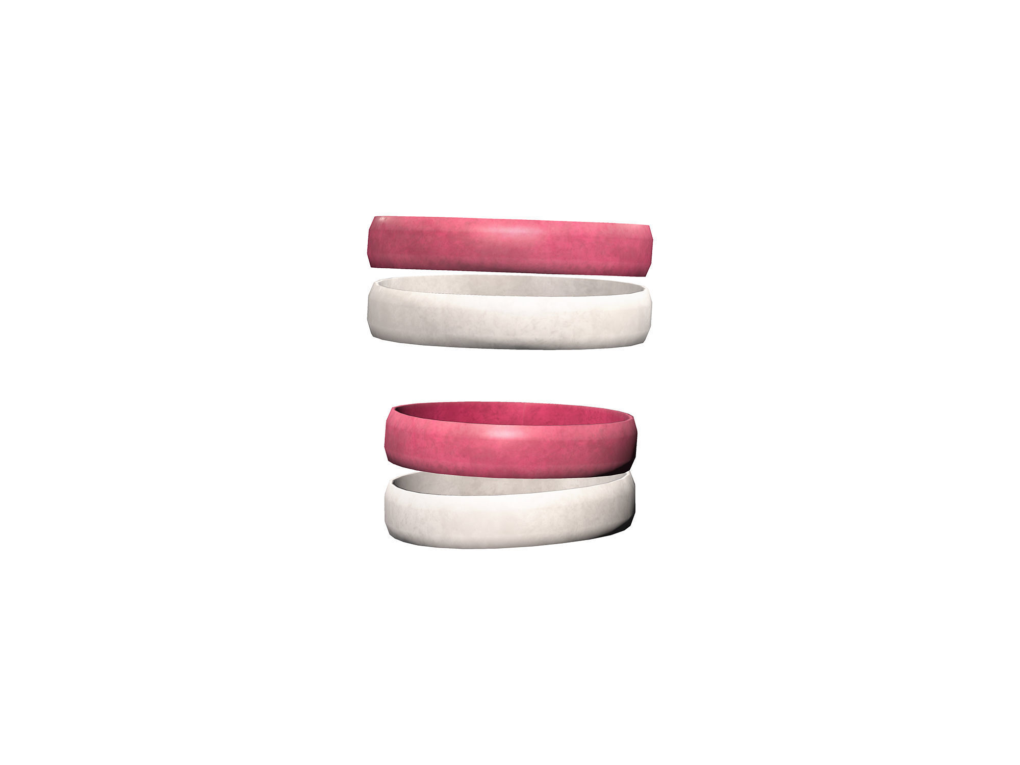 Female Fashion Sports Outfit Low-poly 3D model_5