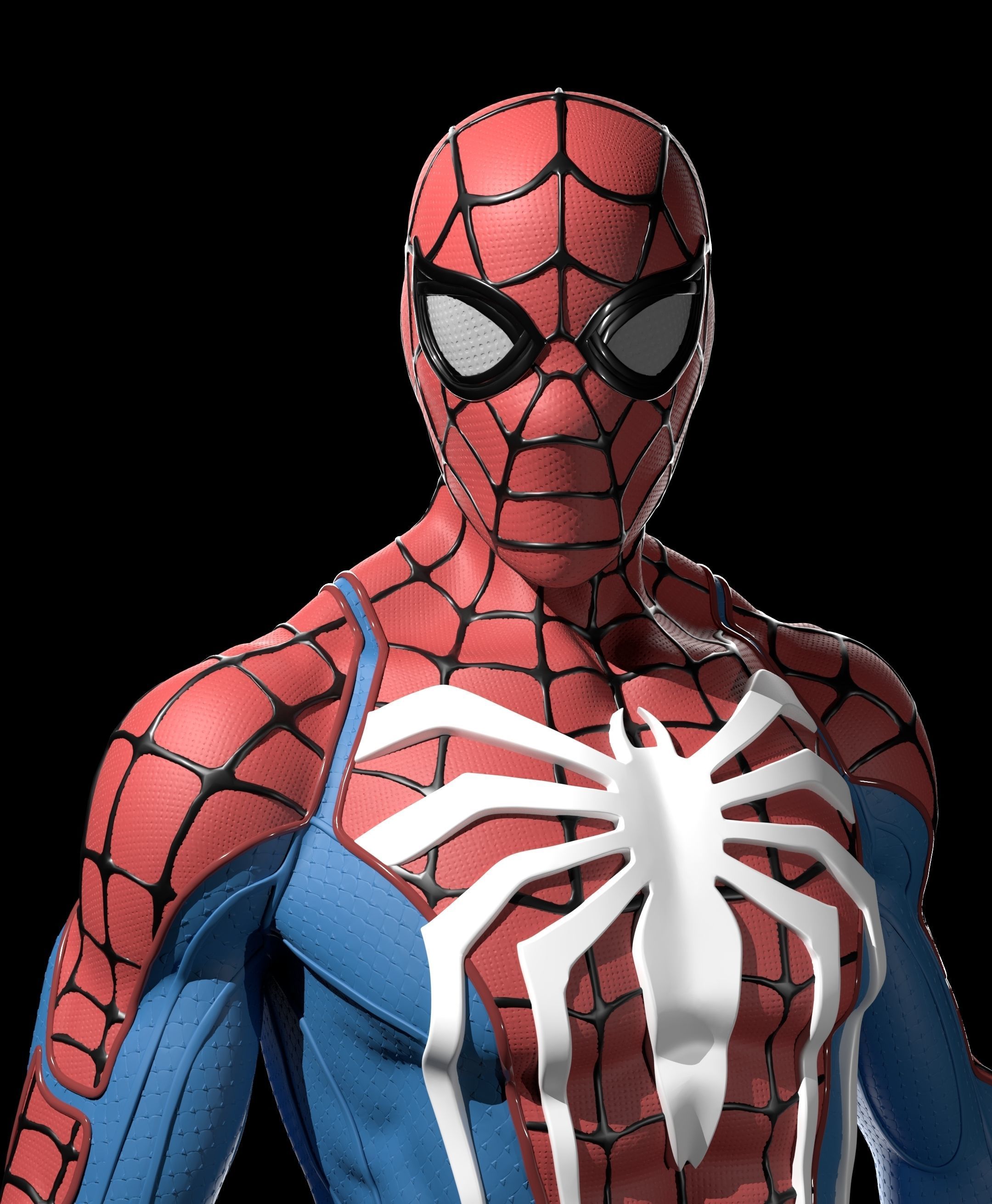 Spiderman Ps4 Suit and Ghost Spider 3D print model_4