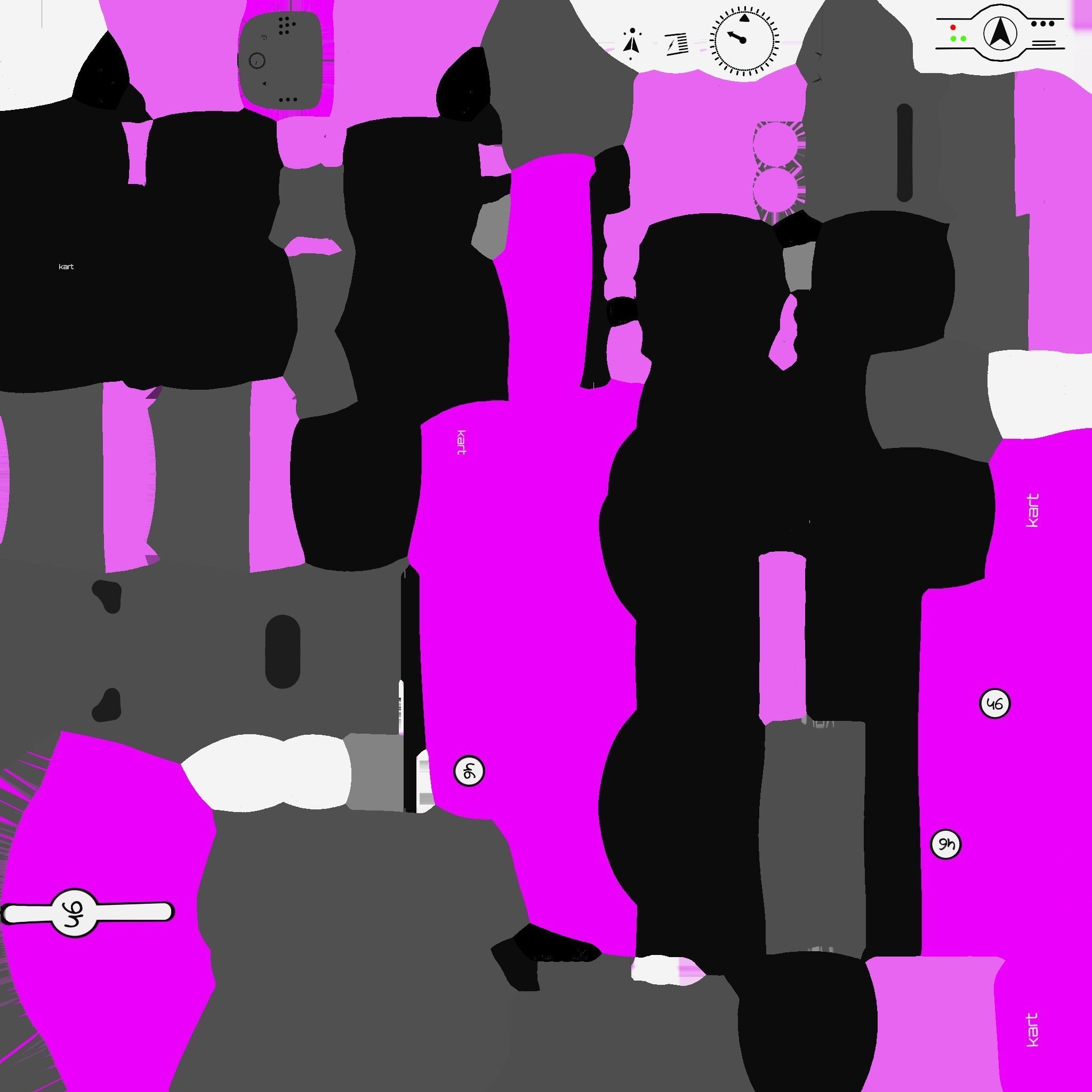 Cartoon Kart C05 Pink - Vehicle Racing Design Low-poly 3D model_21