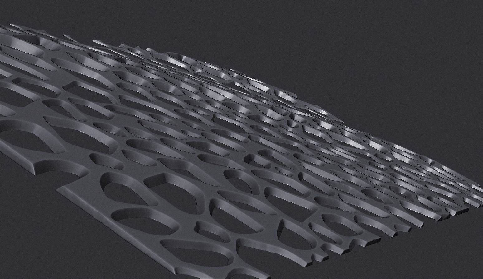 Organic wall hanging 3D print model_7