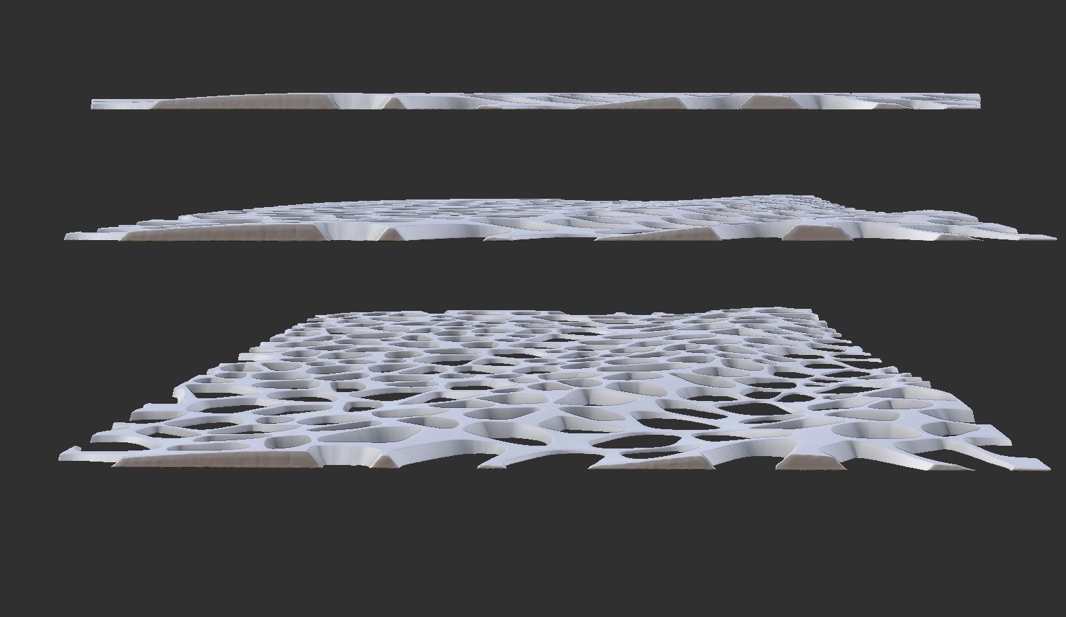 Organic wall hanging 3D print model_12