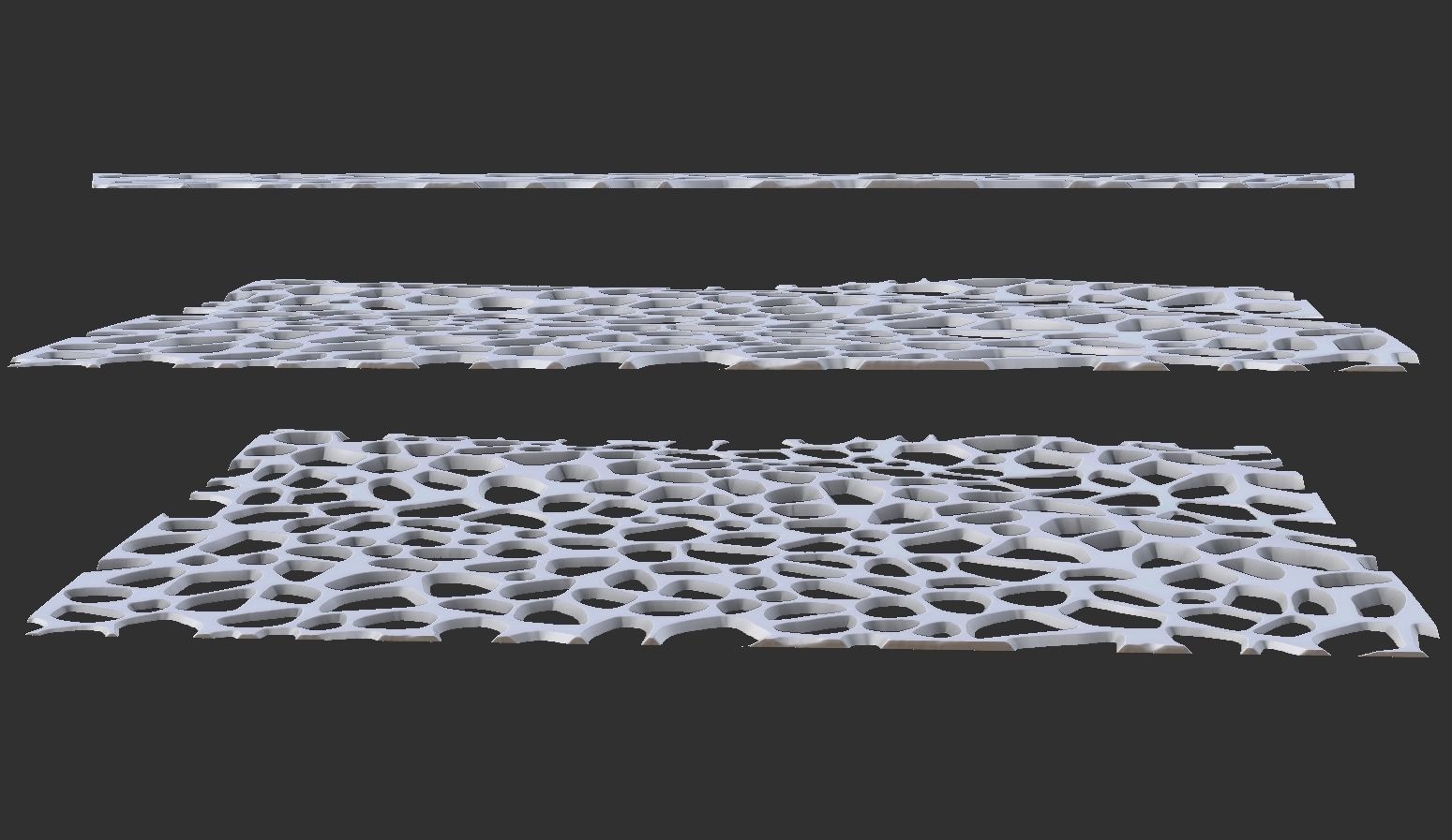 Organic wall hanging 3D print model_9