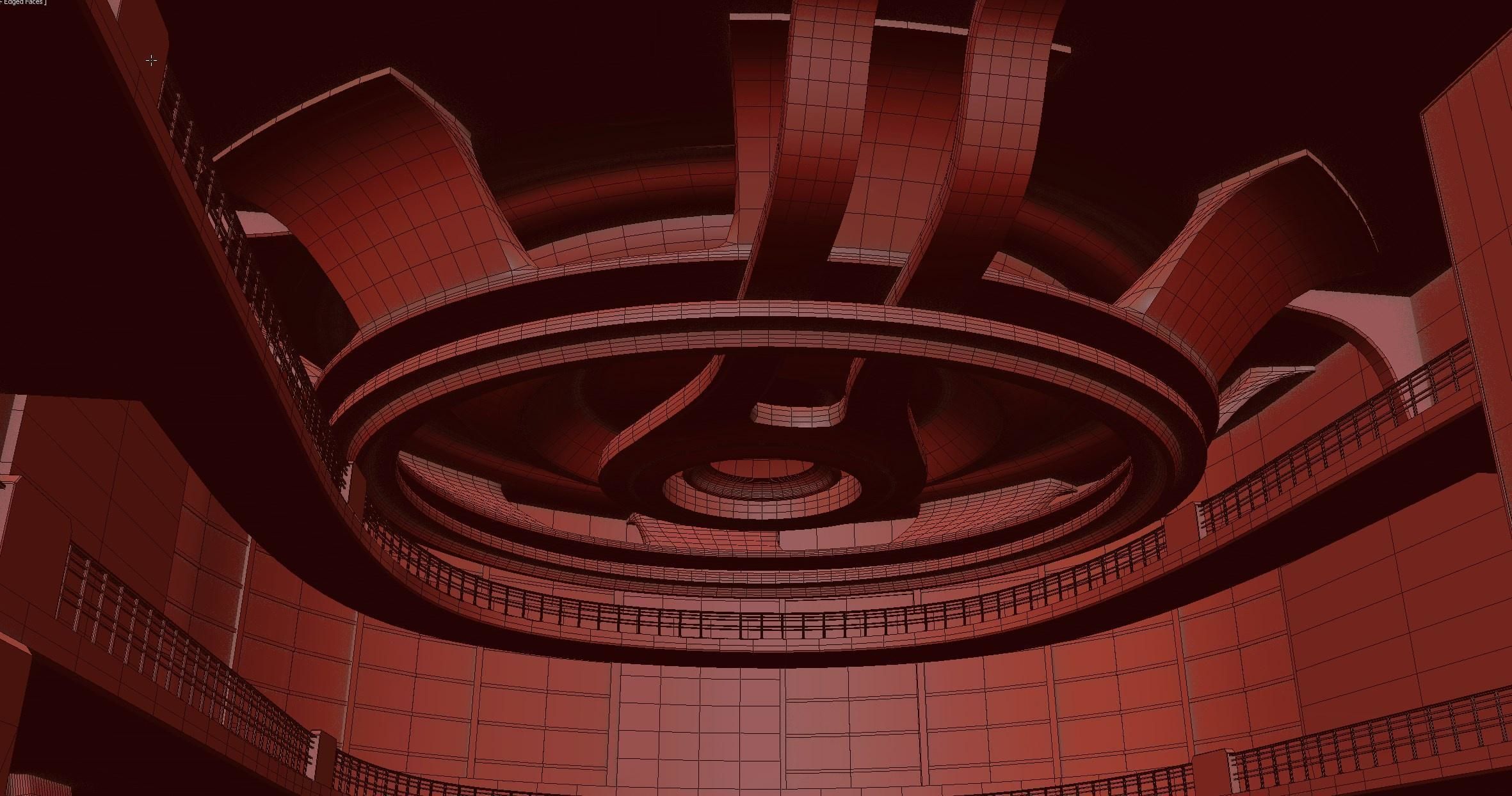 Modern Convention Center Interior 3D model_11