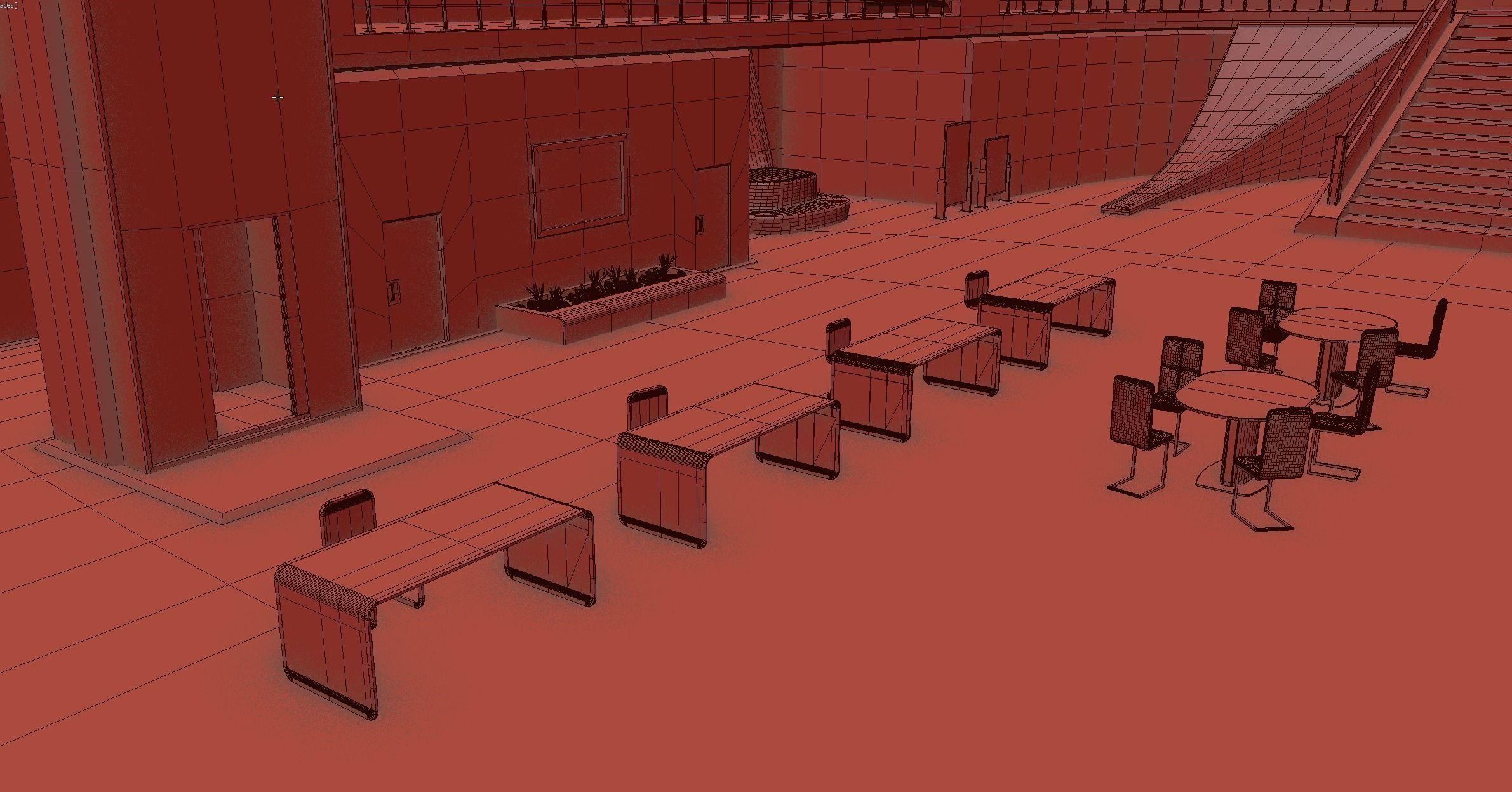 Modern Convention Center Interior 3D model_9