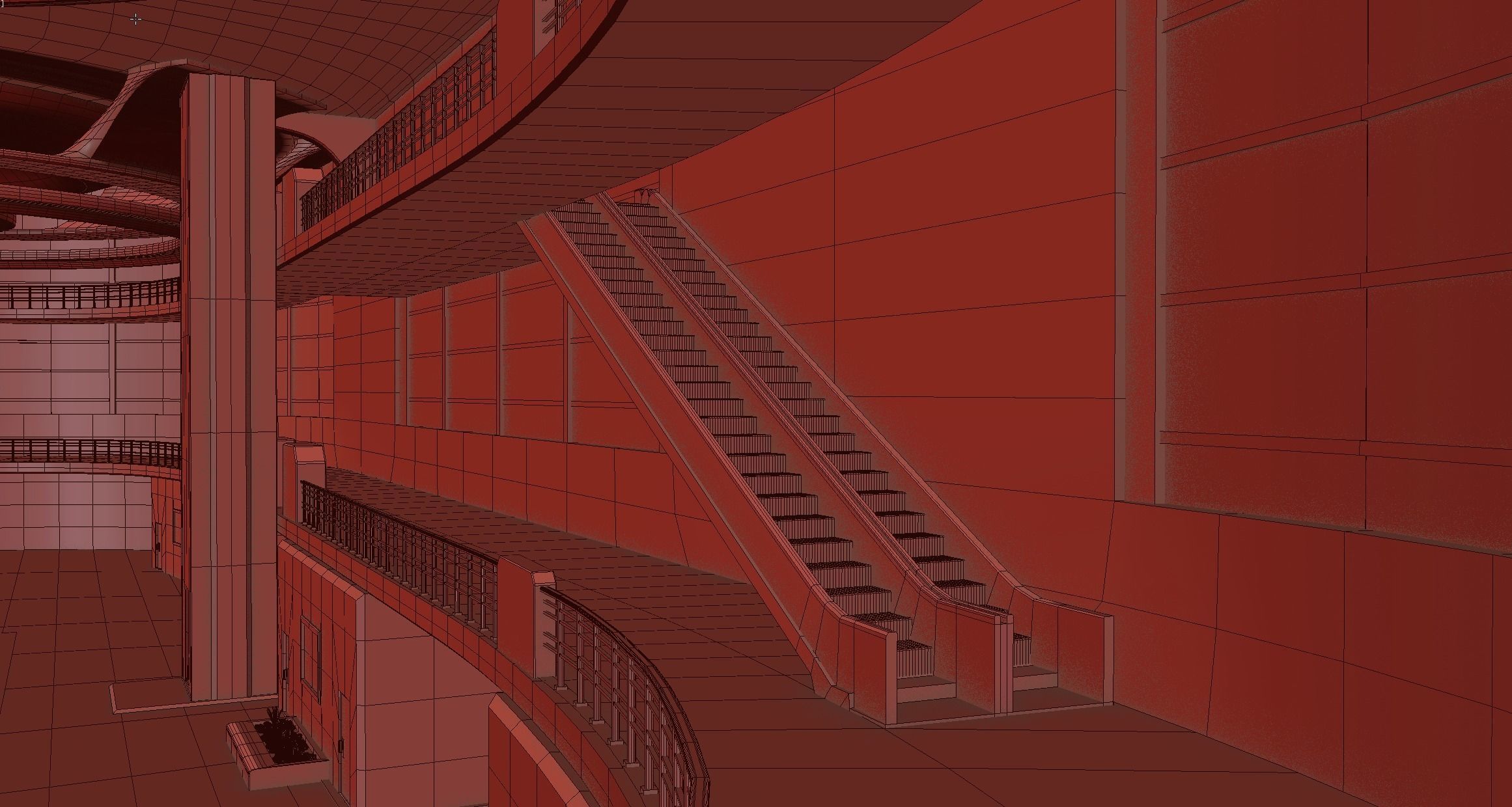 Modern Convention Center Interior 3D model_13