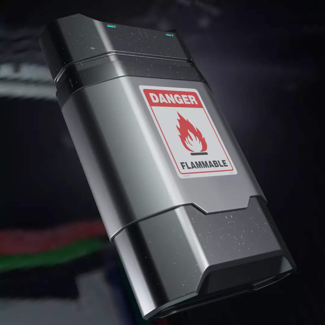 SciFi HardSurface cigarete lighter Free 3D model_0