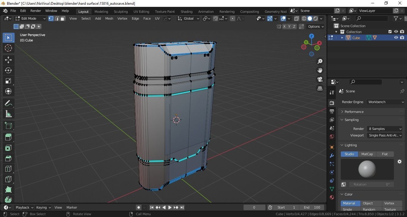 SciFi HardSurface cigarete lighter Free 3D model_3