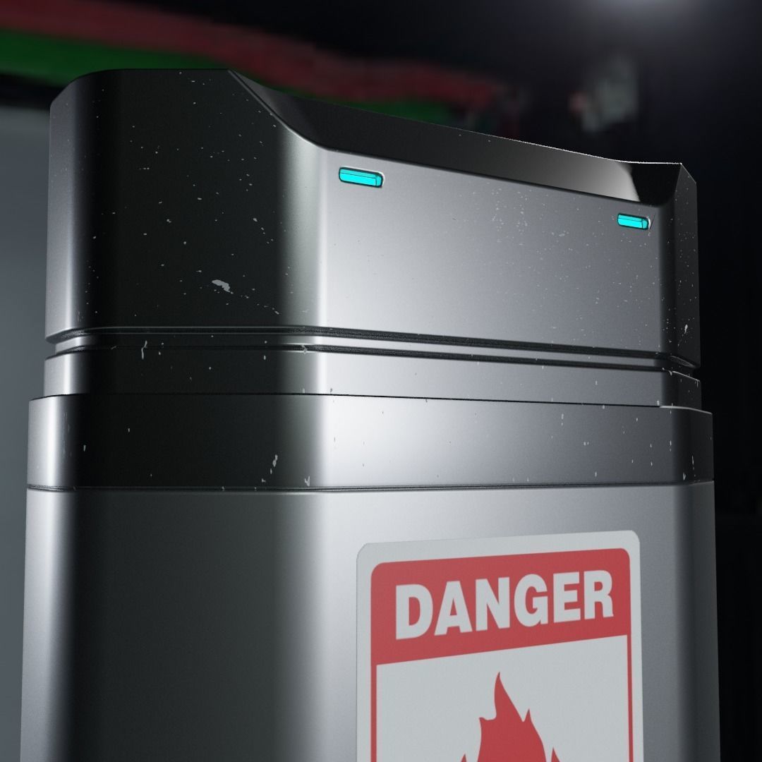 SciFi HardSurface cigarete lighter Free 3D model_1