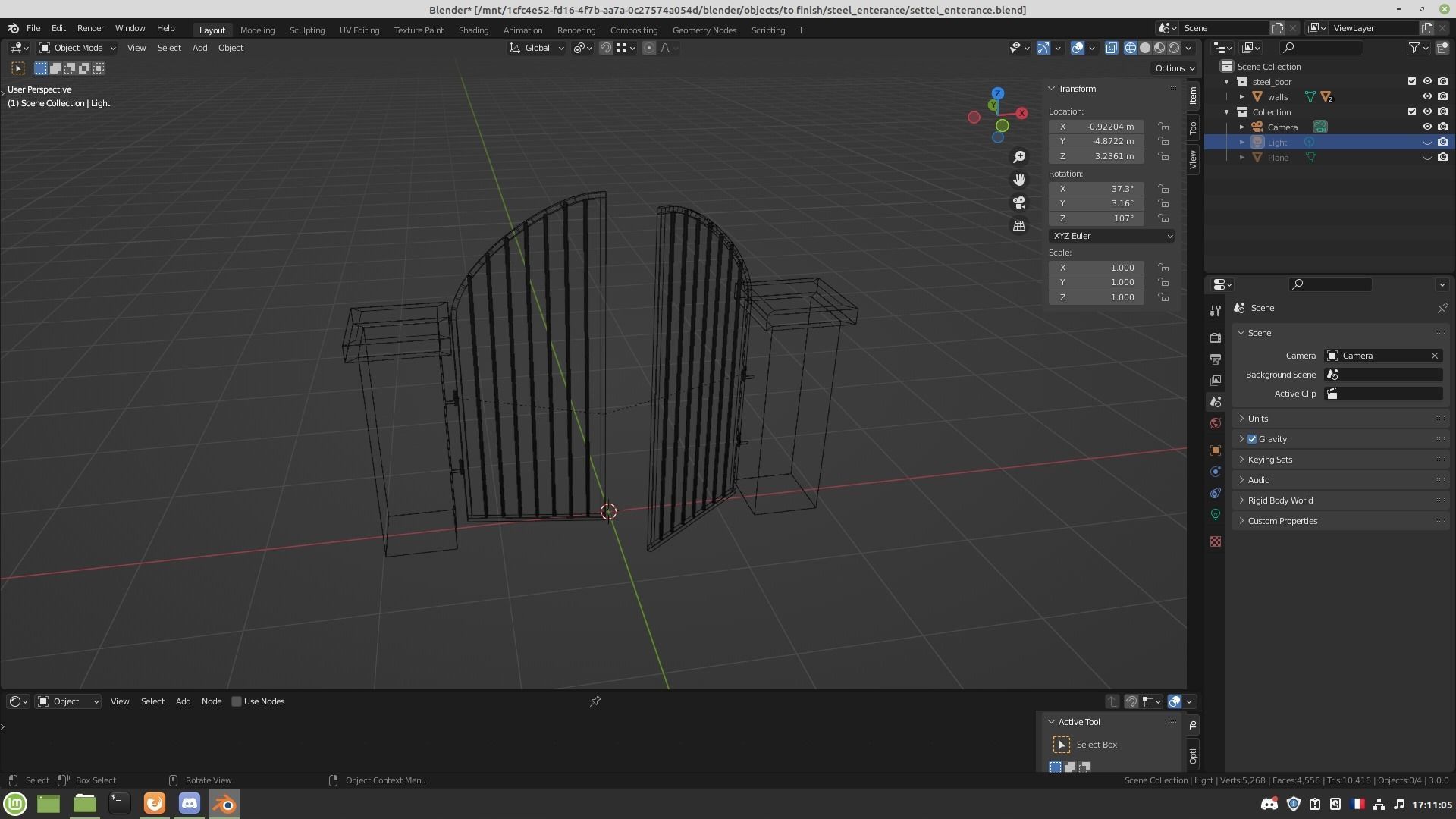Steel entrance 3D model_18