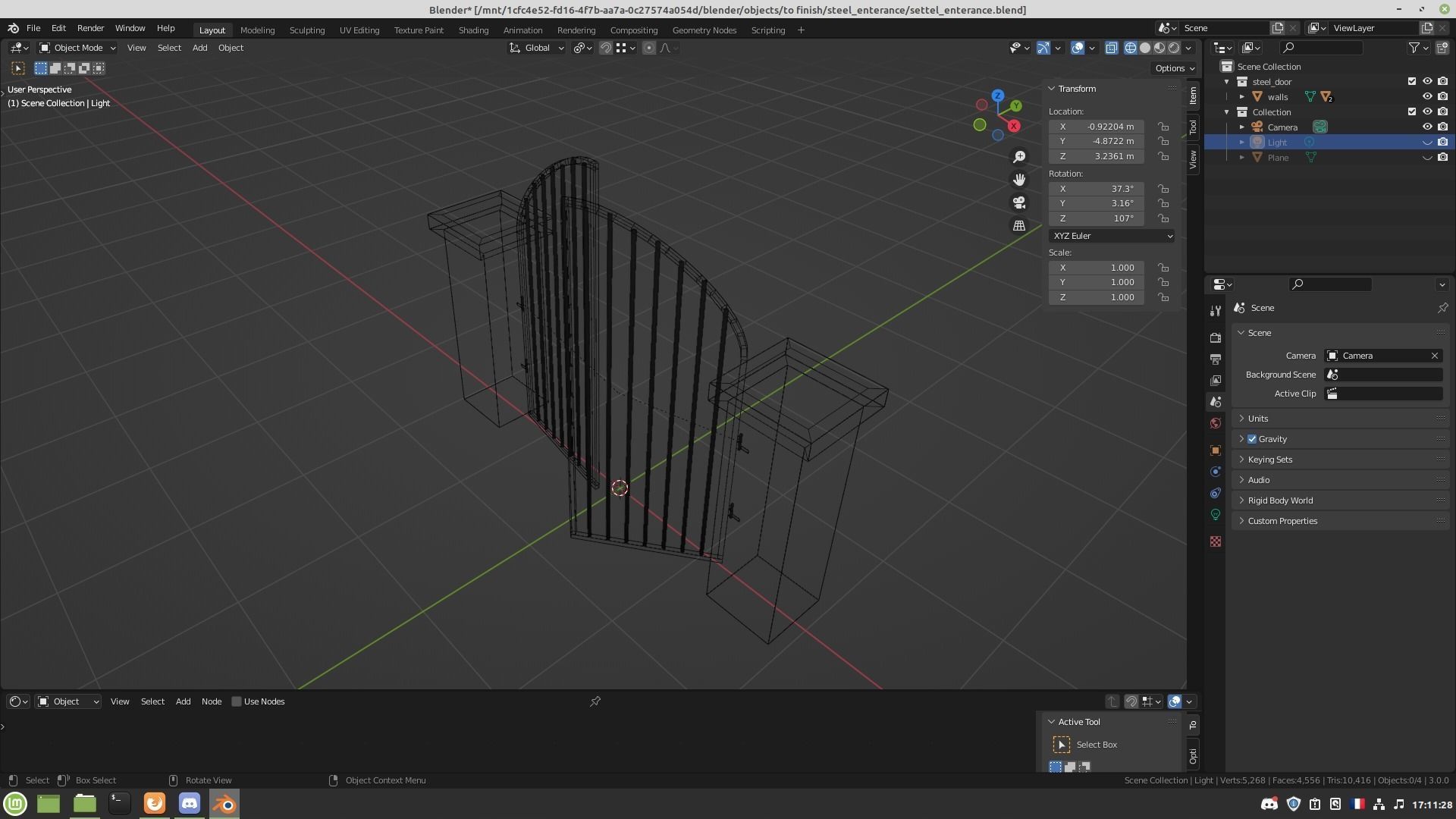Steel entrance 3D model_19
