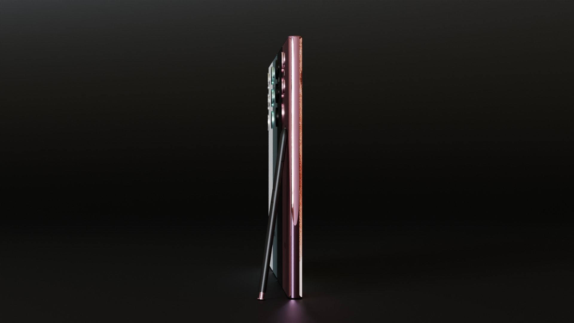 Samsung Galaxy S22 Ultra and S Pen in all Colors 3D model_7