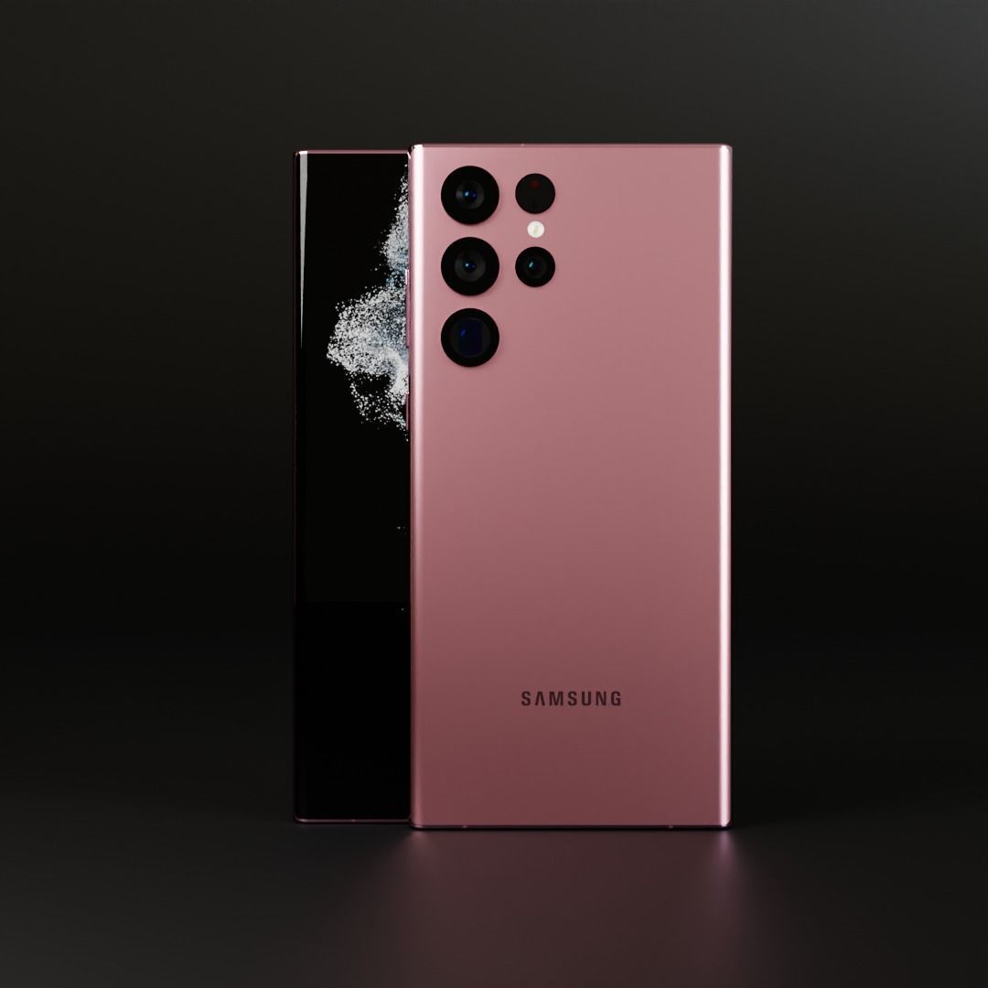 Samsung Galaxy S22 Ultra and S Pen in all Colors 3D model_17