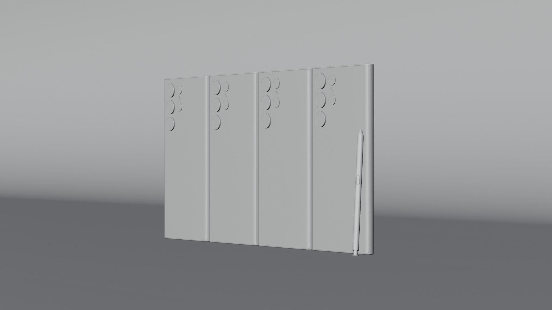 Samsung Galaxy S22 Ultra and S Pen in all Colors 3D model_5