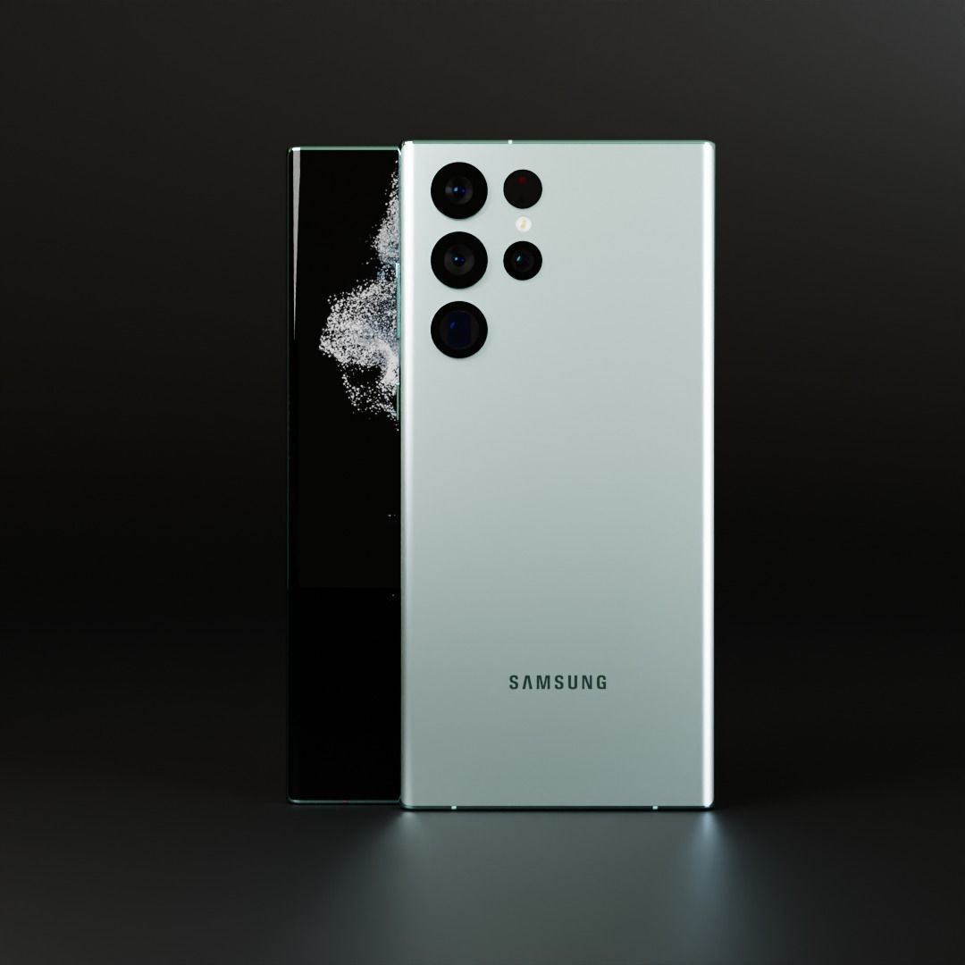 Samsung Galaxy S22 Ultra and S Pen in all Colors 3D model_19