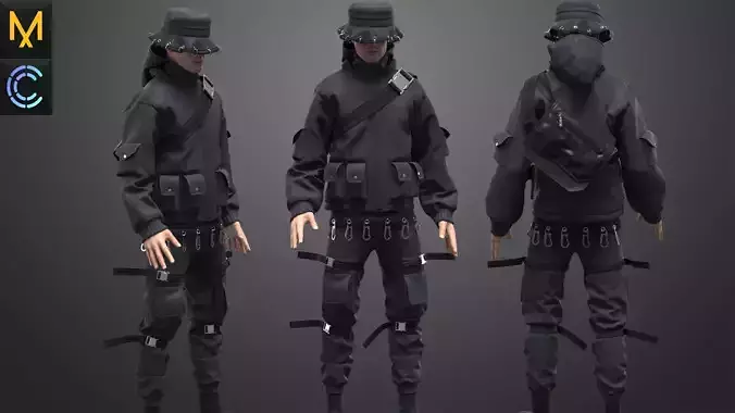 Streetwear Male  OBJ mtl FBX ZPRJ 3D model