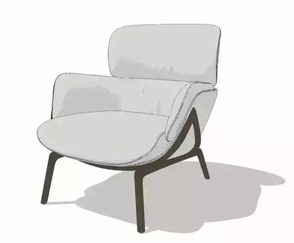 Elysia Lounge Chair by Luca Nichetto for De La Espada  3D model