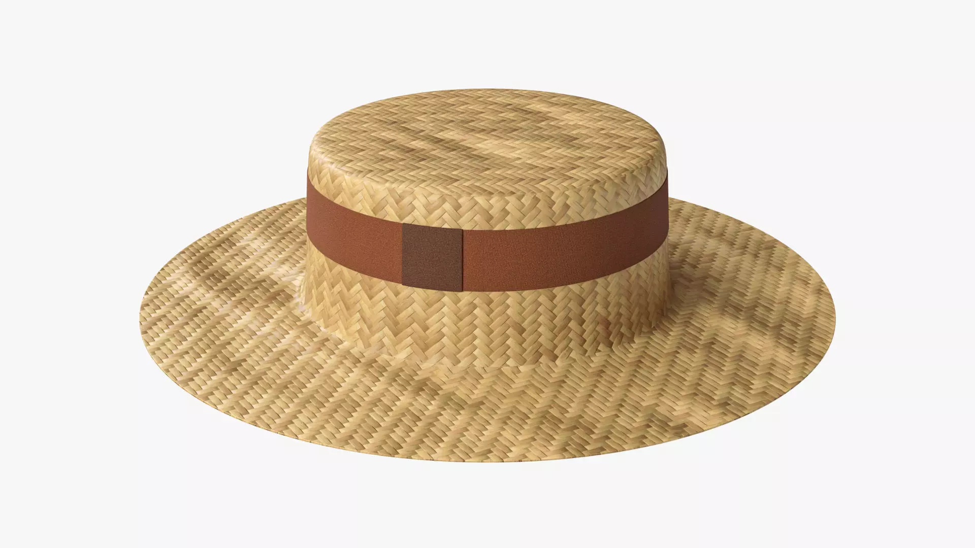 Straw Sun Hat Low-poly 3D model