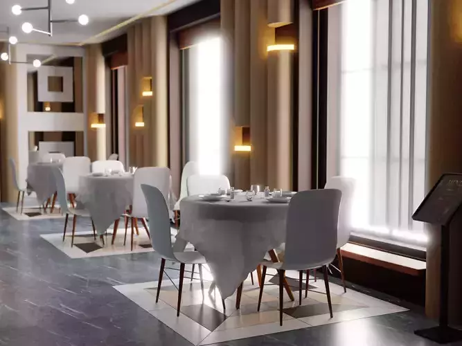 Restaurant Interior 3D model