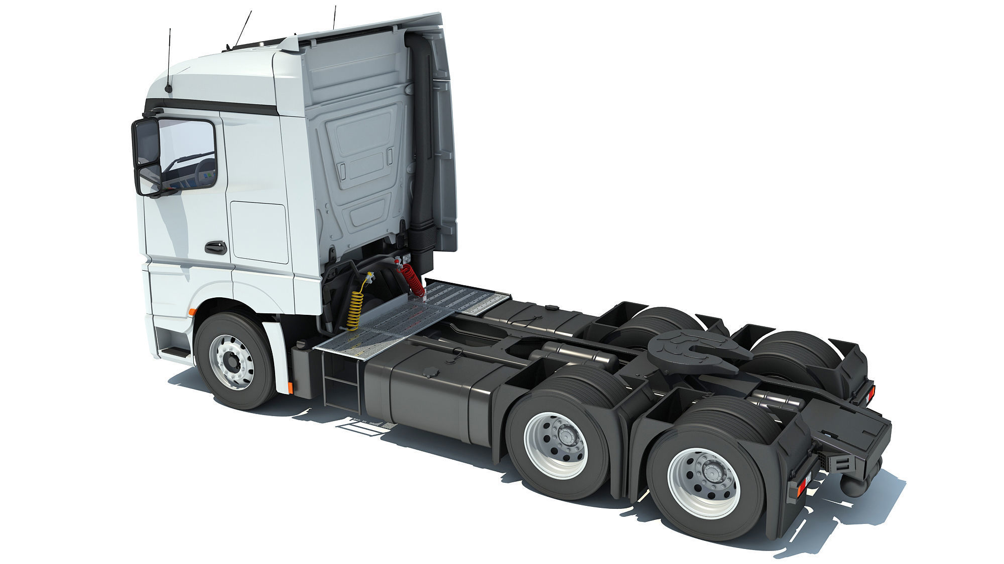 Generic Semi Truck 3D model_2