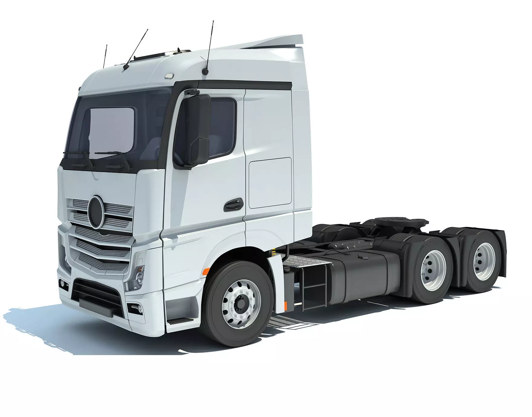 Generic Semi Truck 3D model_0