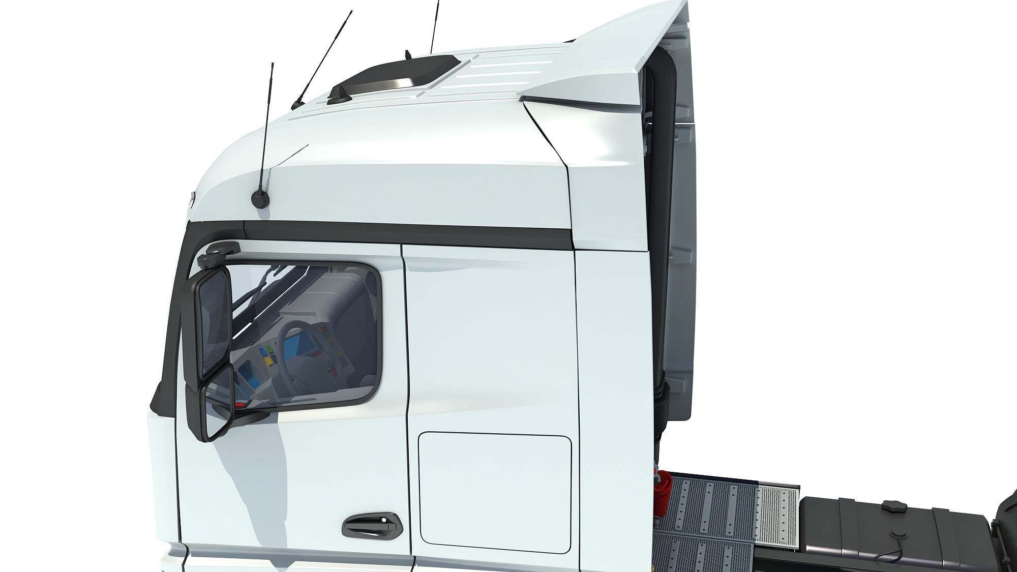 Generic Semi Truck 3D model_12