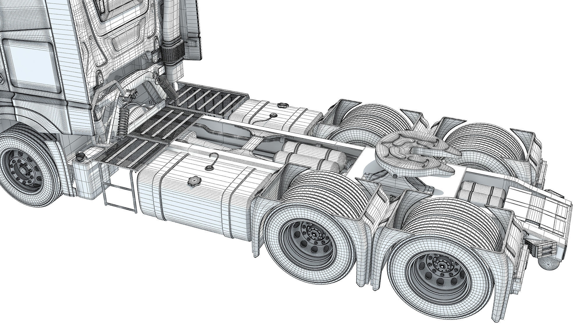 Generic Semi Truck 3D model_18