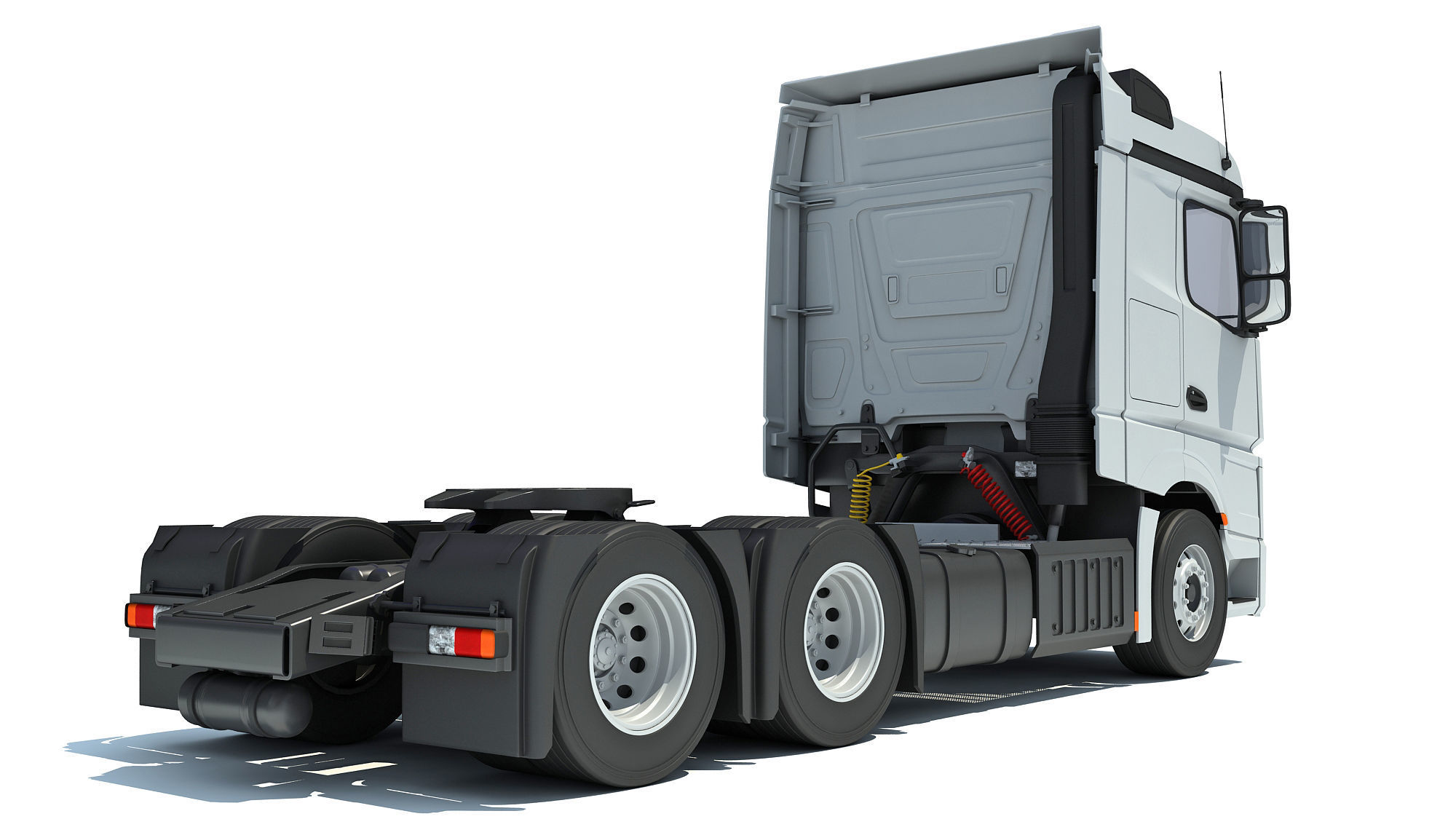 Generic Semi Truck 3D model_4