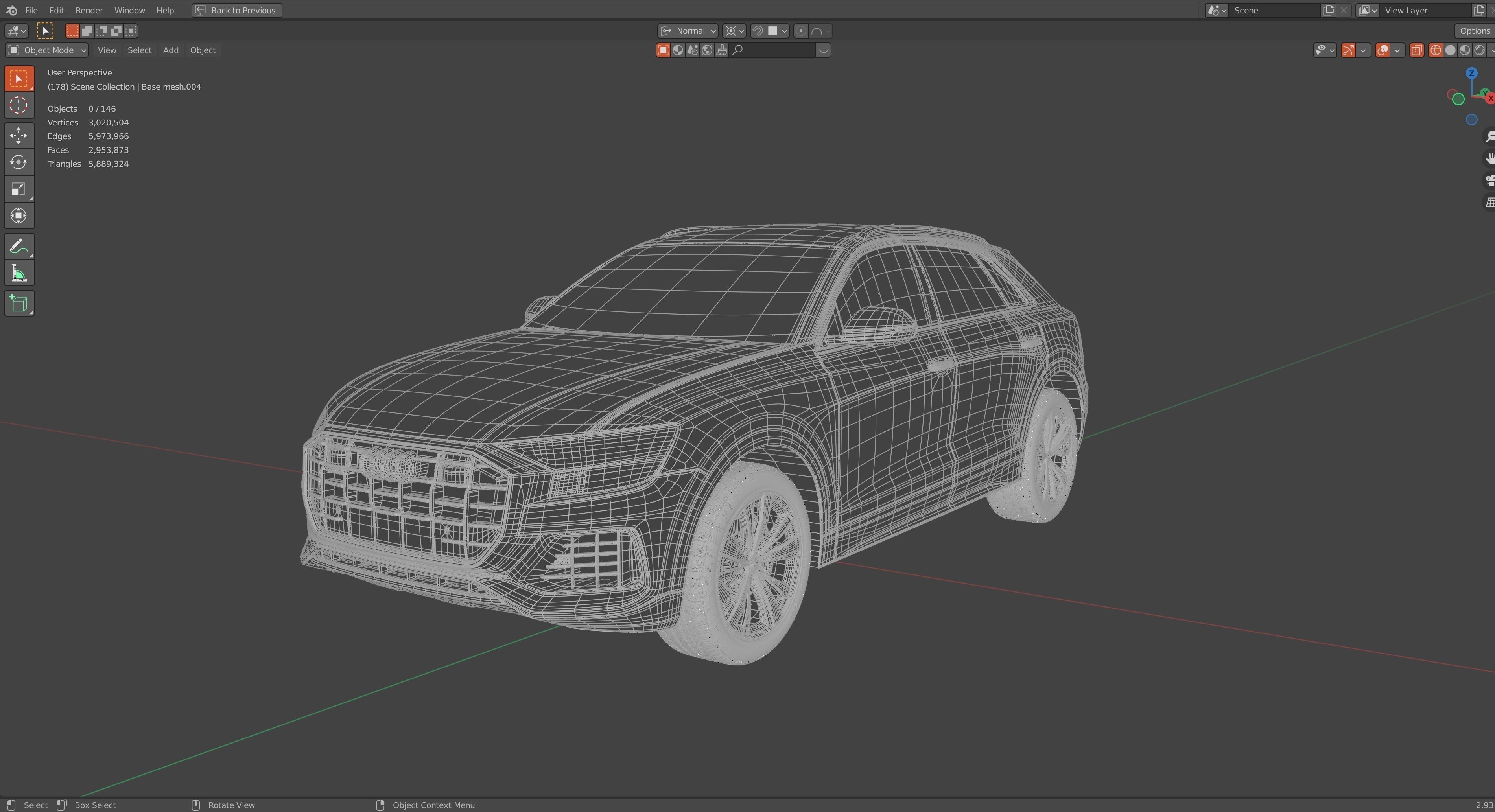Audi Q8 2018 Blender model  3D model_7