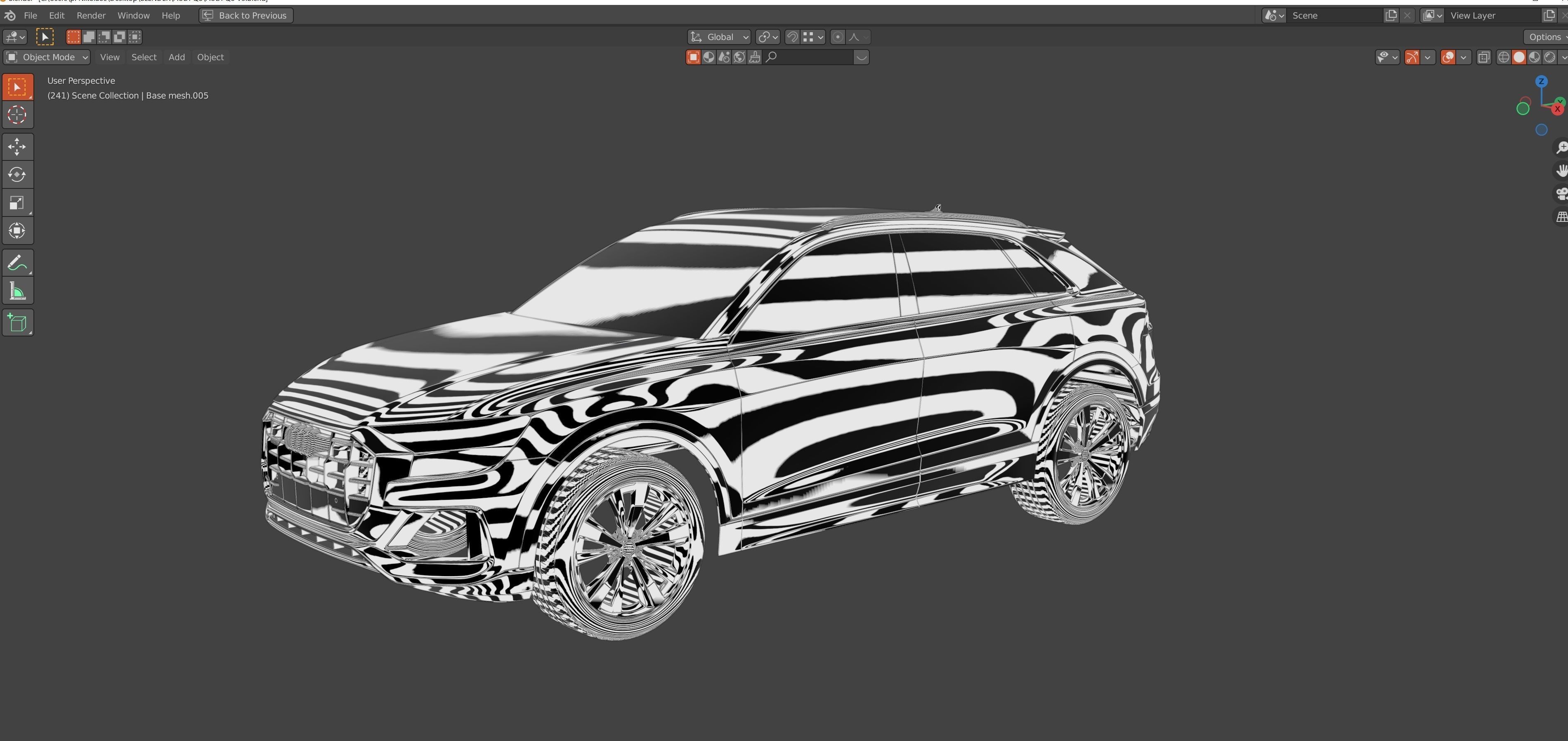 Audi Q8 2018 Blender model  3D model_6