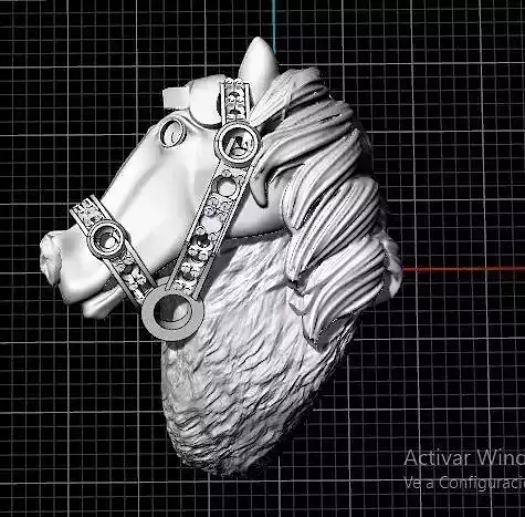 Horse ring-Anillo caballo 3D print model
