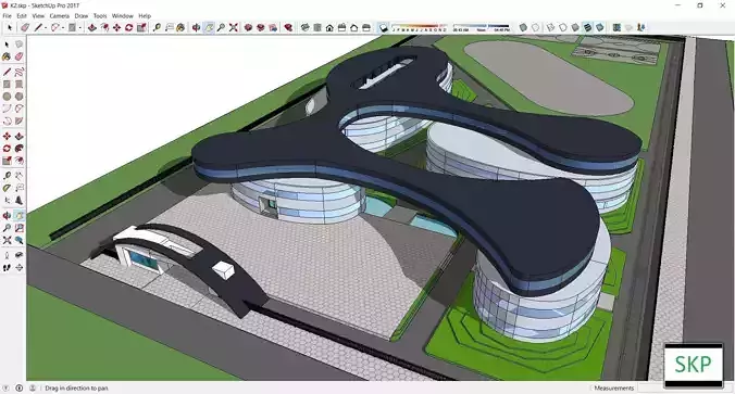 Sketchup School and University K2 3D model