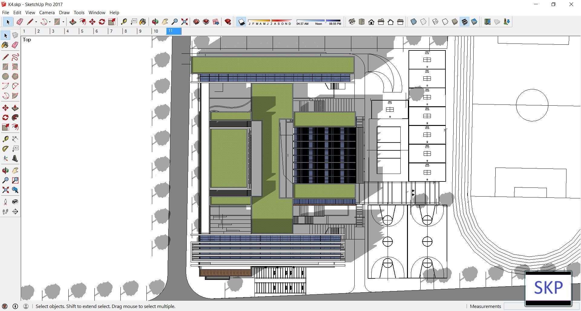 Sketchup School and University K4 3D model_4