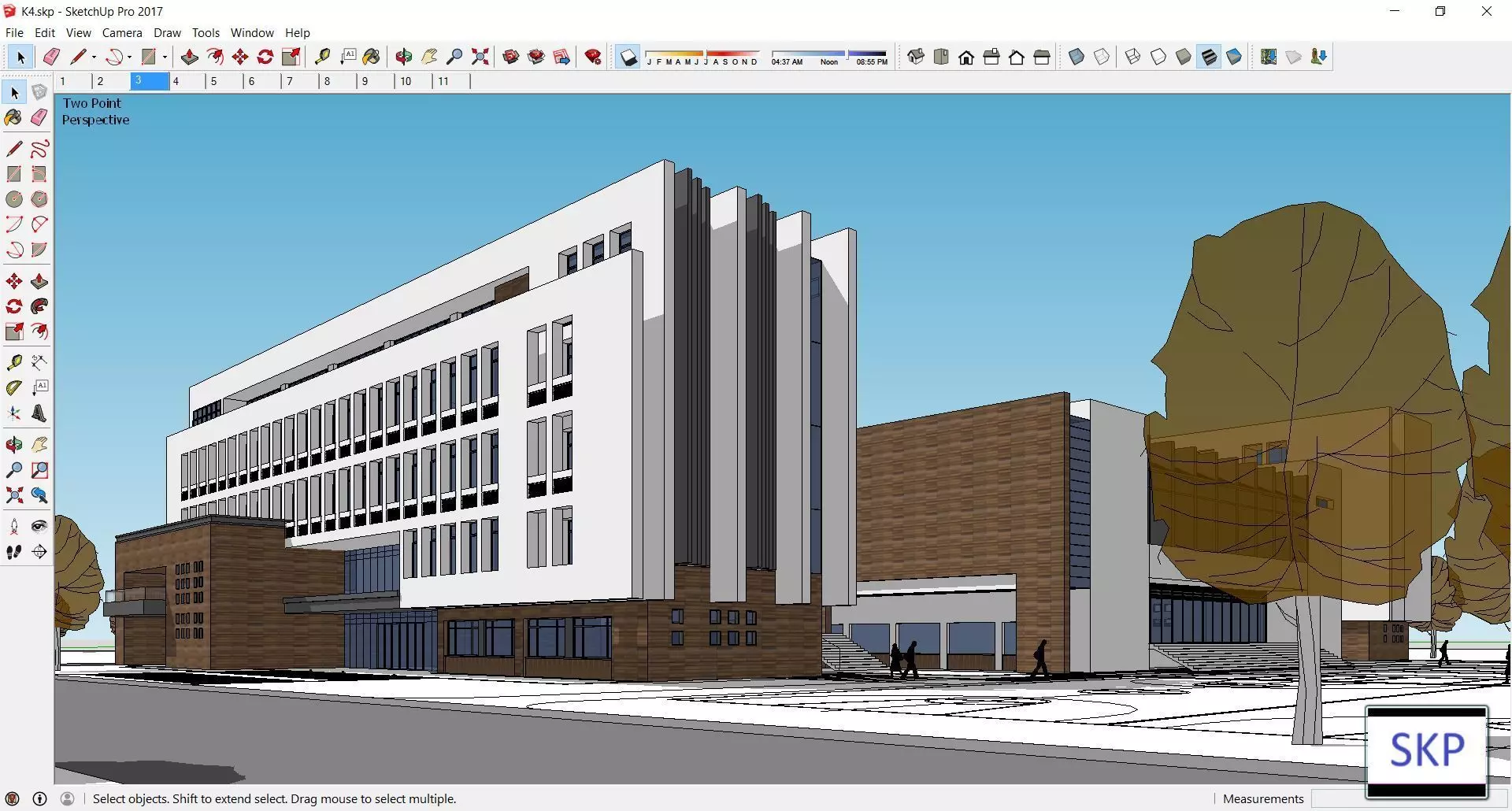 Sketchup School and University K4 3D model_0