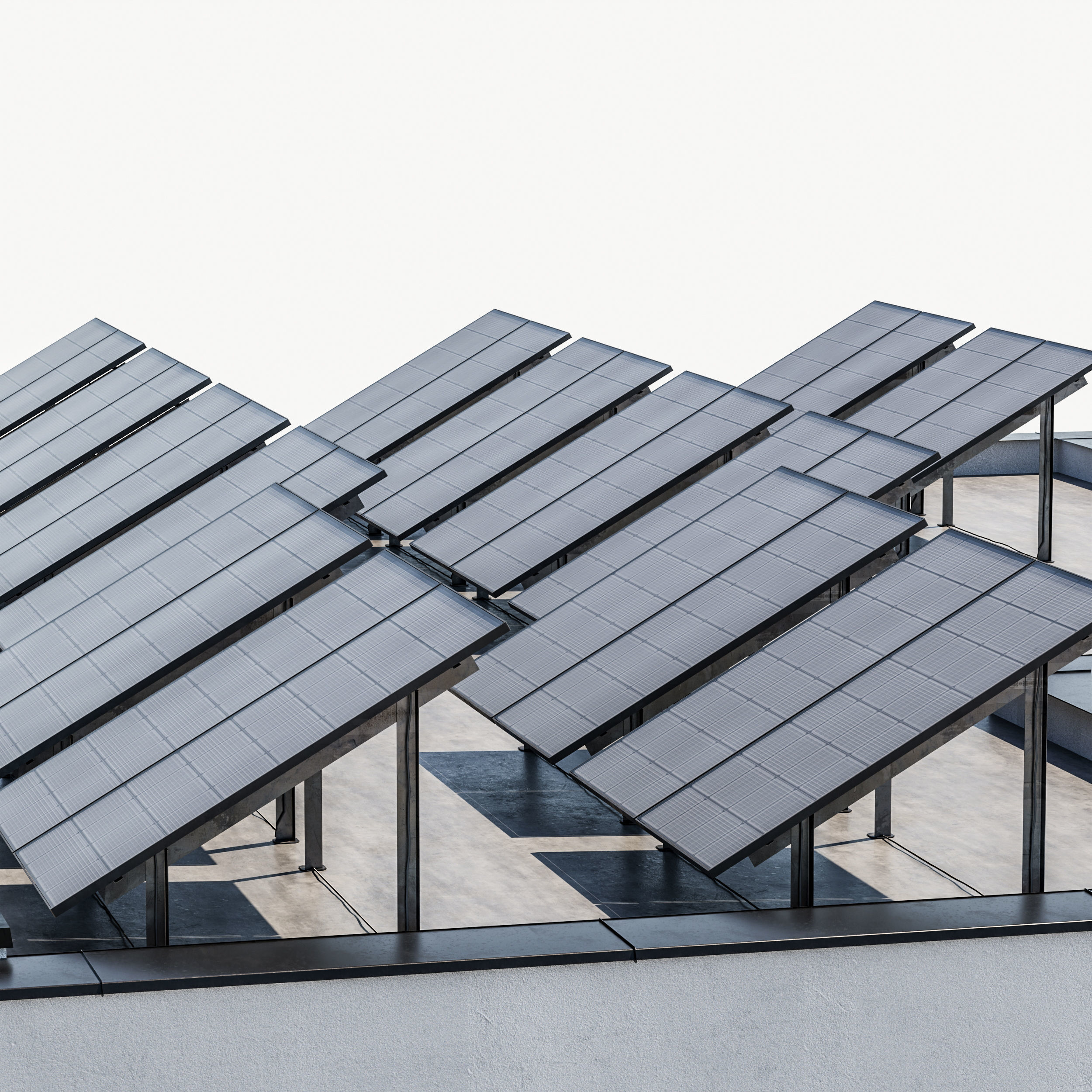 Modern house 18 at night 3D model_6