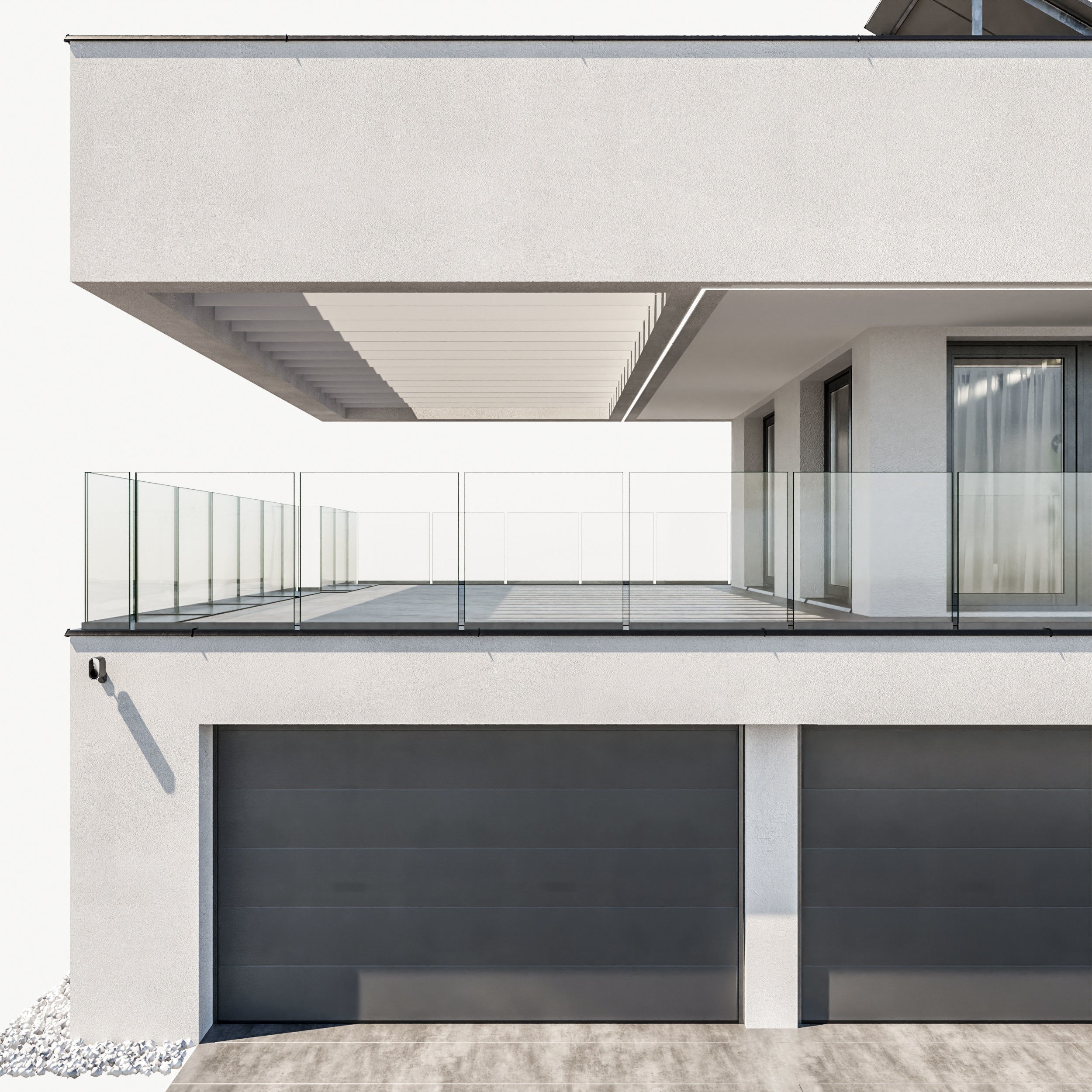 Modern house 18 at night 3D model_5