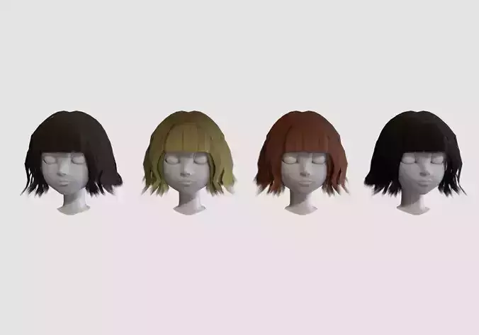 hairstyle in 4 colors