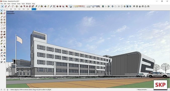 Sketchup School and University K10 3D model 4