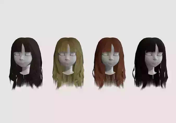 hairstyle in 4 colors