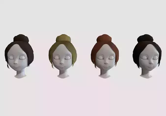 hairstyle in 4 colors
