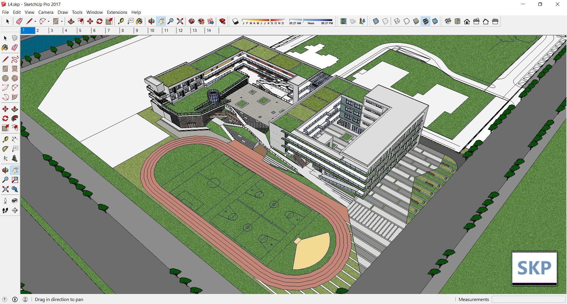 Sketchup School and University L4 3D model_1