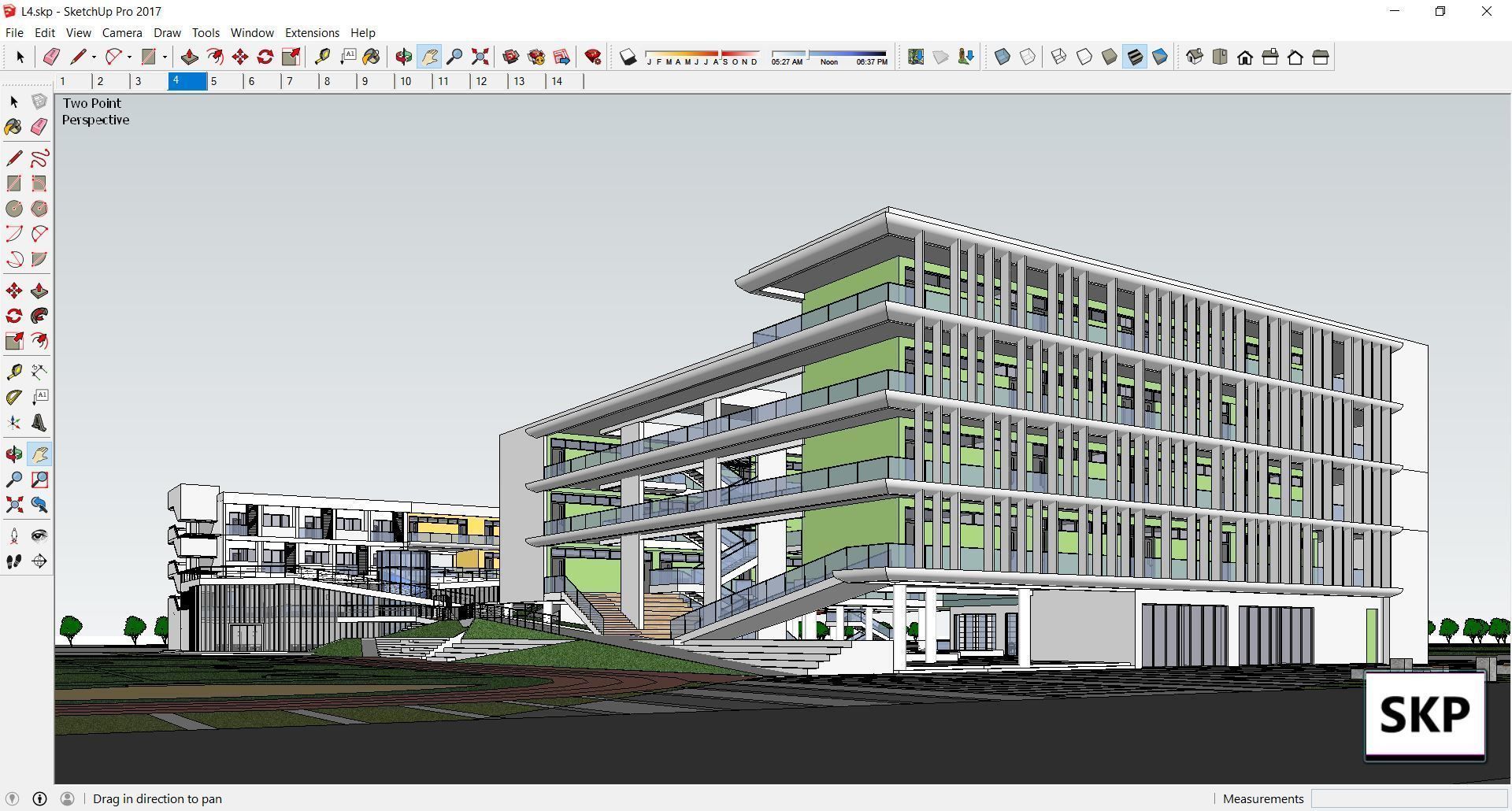 Sketchup School and University L4 3D model_2