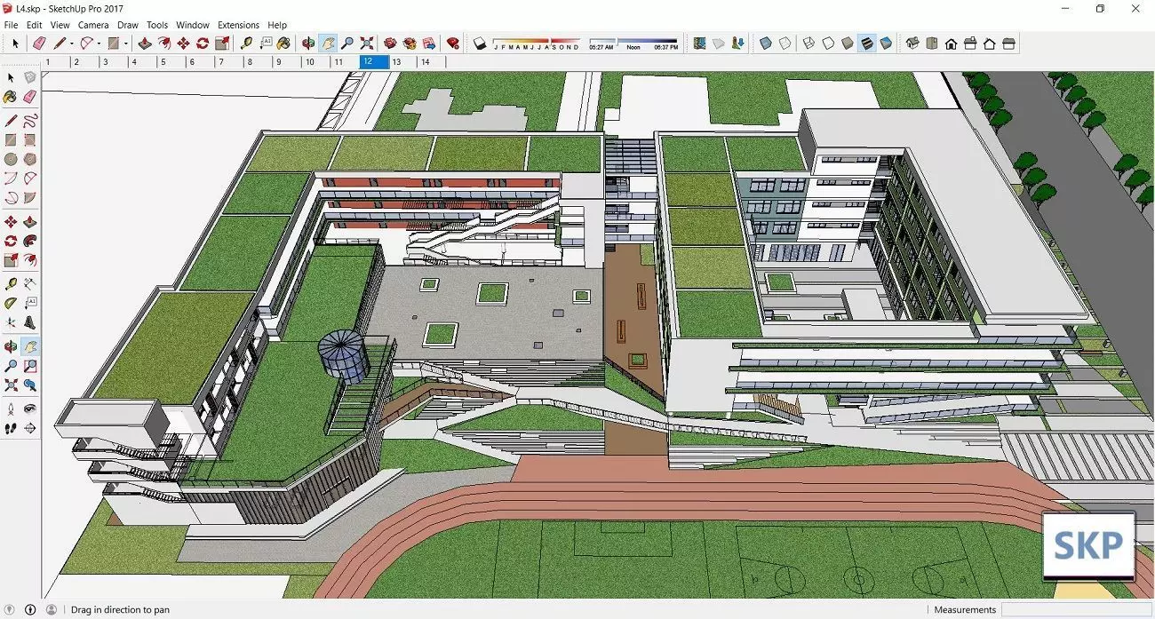 Sketchup School and University L4 3D model_0