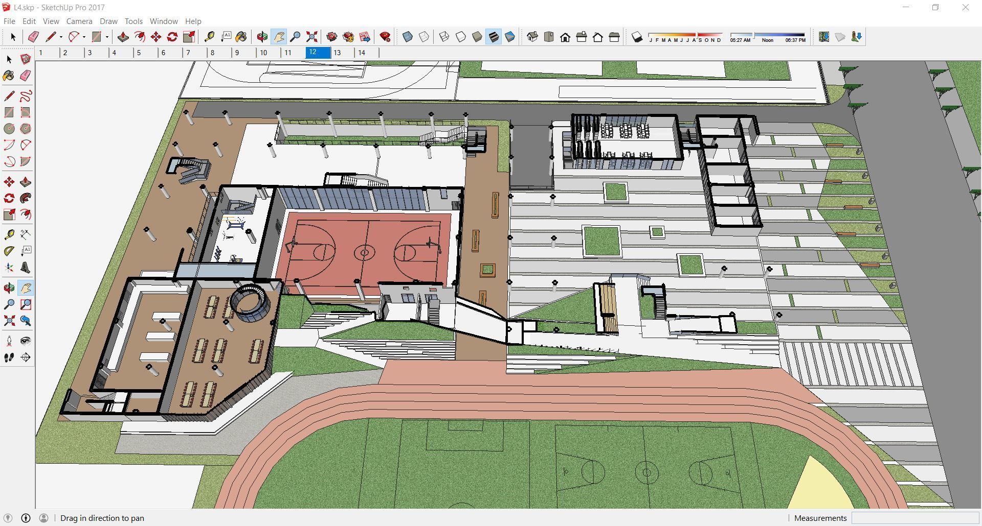 Sketchup School and University L4 3D model_3
